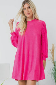 Fuschia Long Sleeve Dress